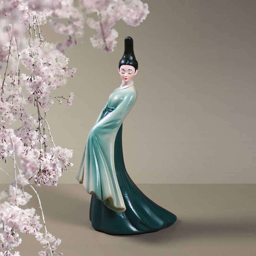 Garden Yard Decoration Kawaii Chinese Classical Beauty Statue Mini Cartoon Chinese Ladies Desk Craft Creative Romance Chinese Style Doll Toy Home