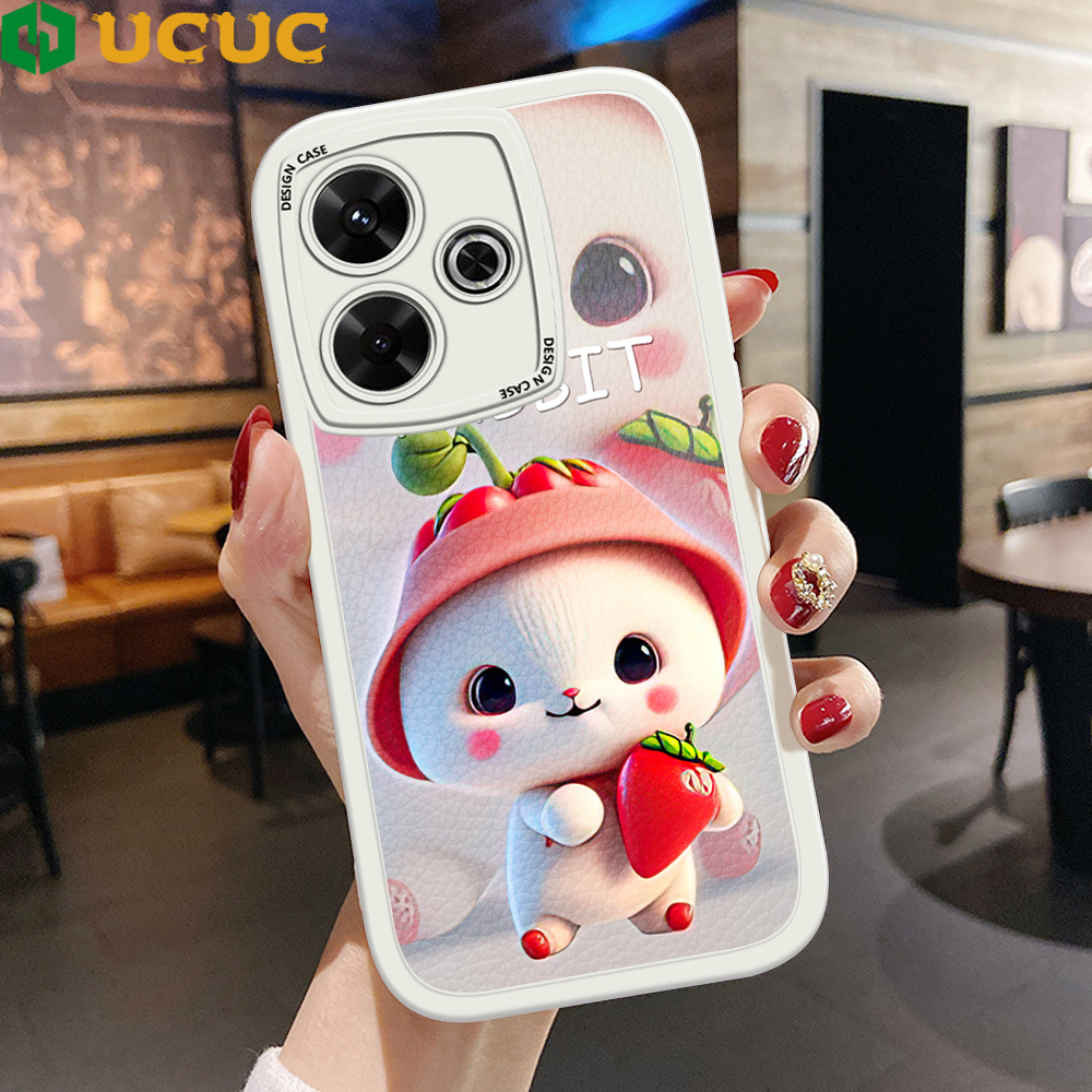 UCUC for Redmi Note 13 Pro+ 5G Xiaomi Poco X6 5G Back Cover Cute Panda Soft PU Leather Phone Cases