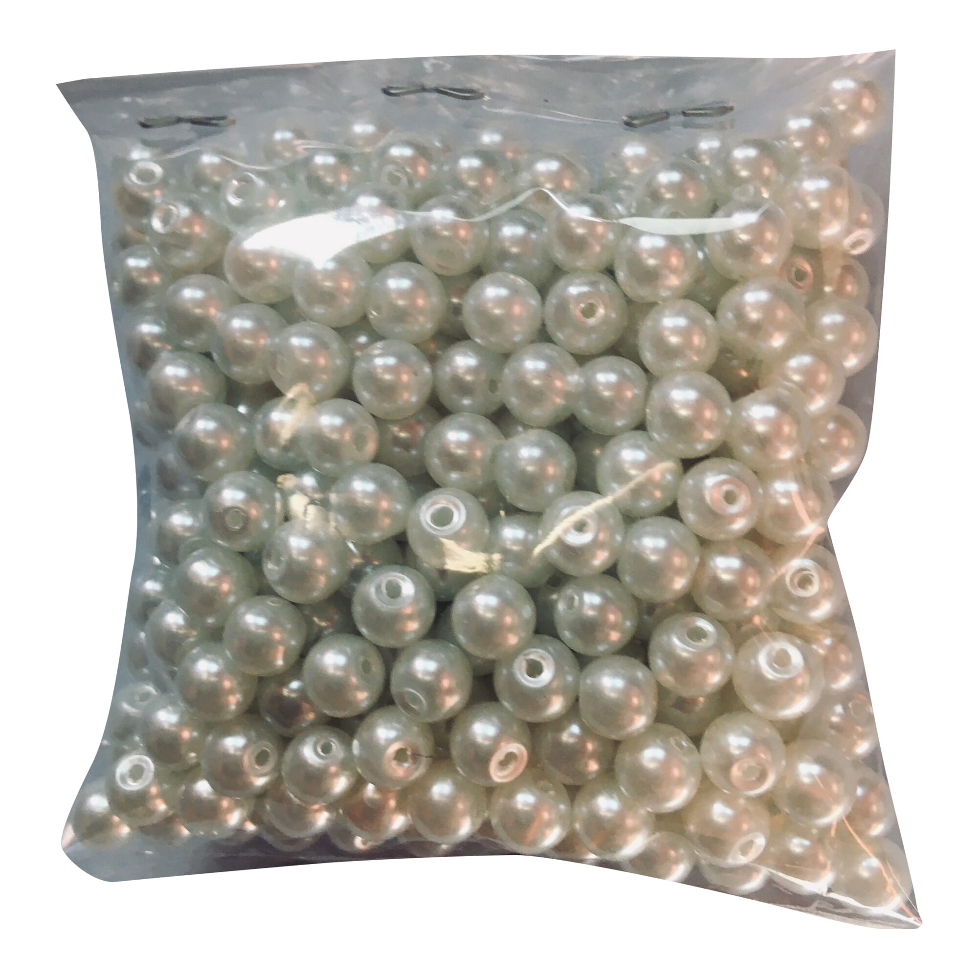 50 Grams OF 8mm Acrylic Heavy Pearl Moti Beads For DIY Crafts