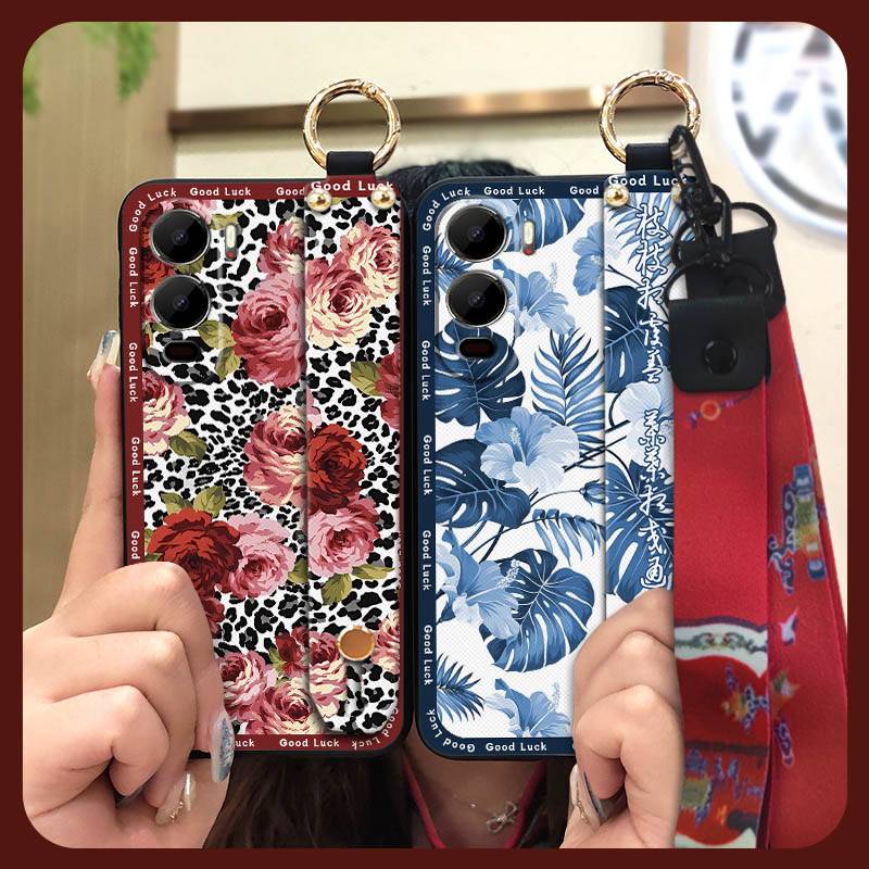 Dirt-resistant Lanyard Phone Case For itel City200 Ring Durable For Mom Protective Back Cover Waterproof Fashion