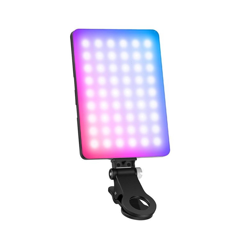 OYPFXMI VL67C RGB Selfie Light with APP Control, 94 LED Camera Light, Portable Front & Back Phone Clip for Video Conference