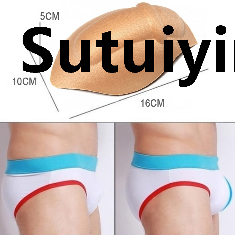 Sutuiying 1pc Fashion Soft Three-dimensional Sponge Protective Pad Men Underwear Pad Swimming Trunks Swim Protective Pad