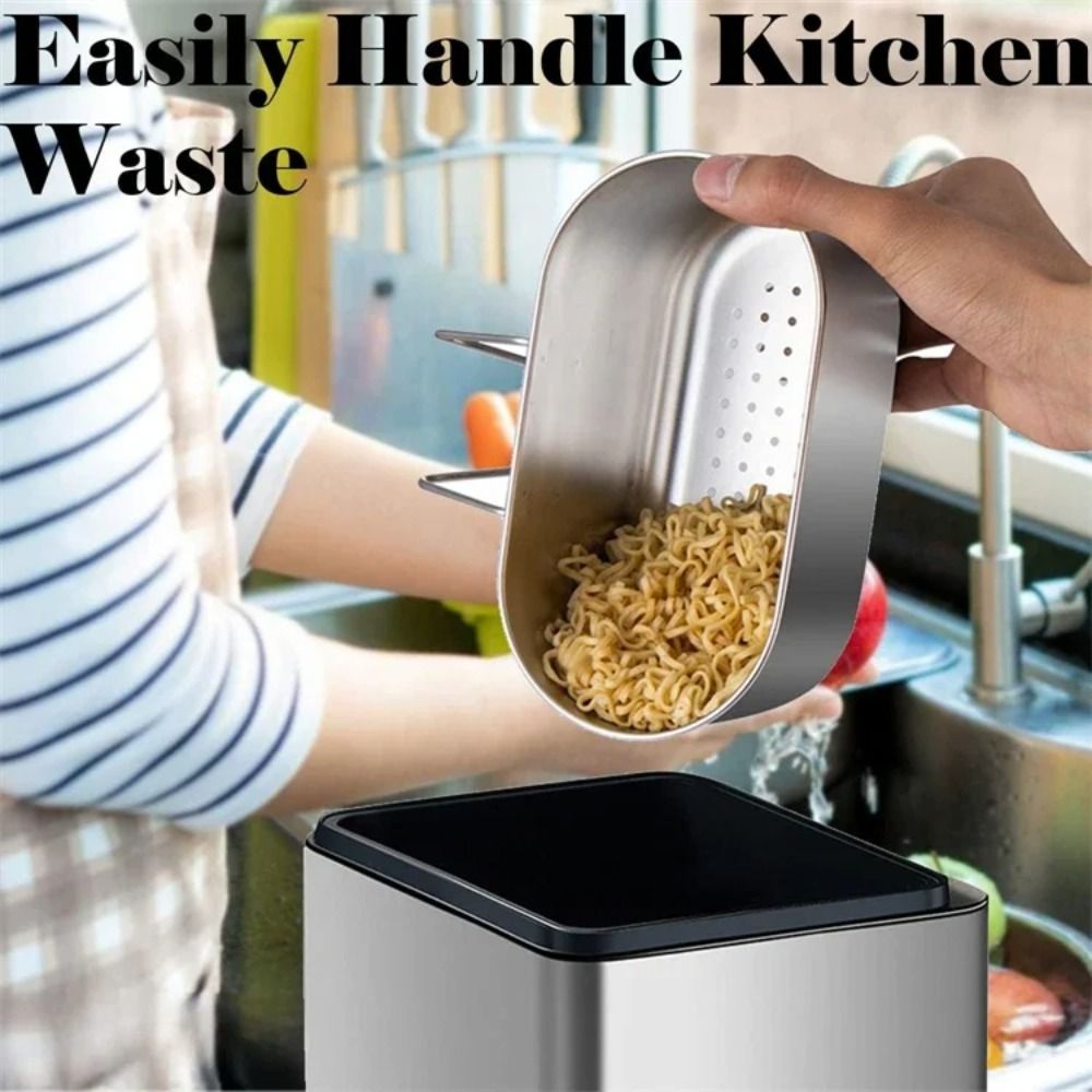 Multifunctional Stainless Steel Portable Strainer Rust-Resistant Wall Hanging Drainage Basket Time-Saving Mesh Colander Kitchen Strainer for Home