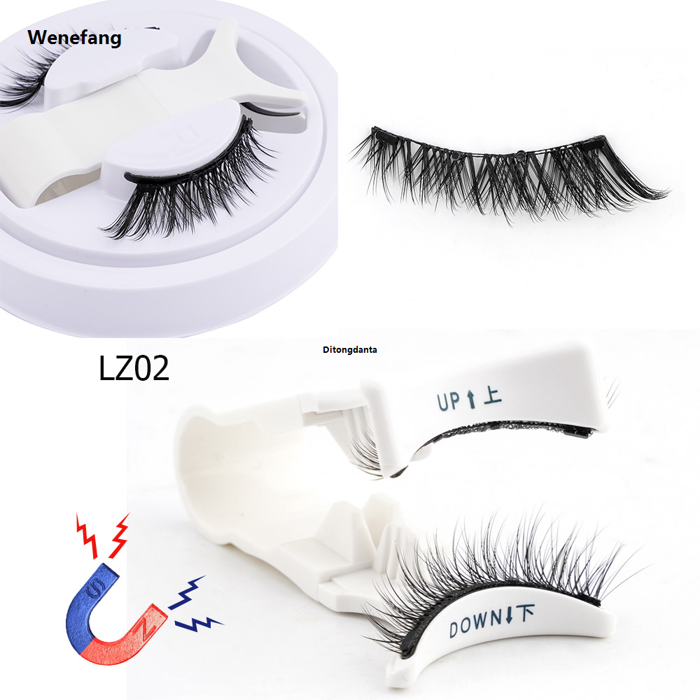 Wenefang Tools: Makeup Extension, Voluffy Eyelash Curler Set, Eyelashes, Magnetic 1 Pair, No Glue Lashes, Reusable Magnetic False Eyelashes