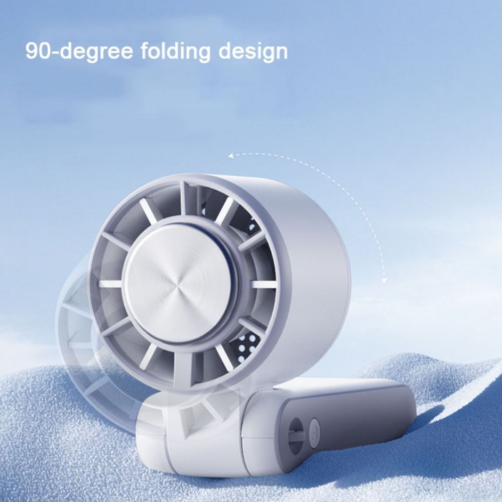 Durable Semiconductor Refrigeration Mini Handheld Fan 100 Speed Infinitely High-speed Foldable Desk Fan LED Display Rechargeable Hanging Neck Fan Cooling Fan