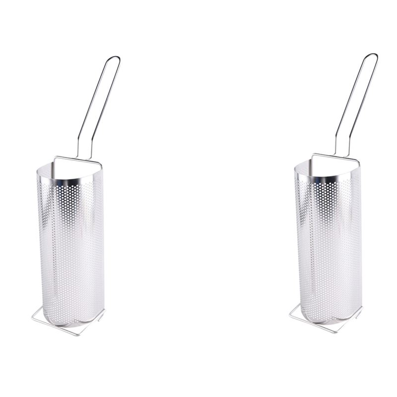 JINMY 2X Stainless Steel Fried Basket Long Fry Potato Chip Container Best for French Fries Potato Chip Squeezers Kitchen Tool