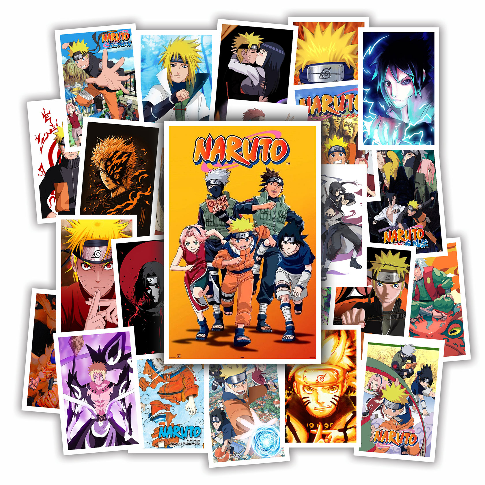 25pcs Naruto Anime 10cm x 15cm Sticker For Laptop, Bike, Helmet, Cars, Skateboard, Cellphone, Guitar for Fans Gift Collection