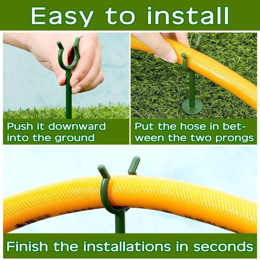 New Plastics Garden Hose Guide Portable Practical Water Pipe Bracket Anti-skid Nail Top Roller Garden Supplies