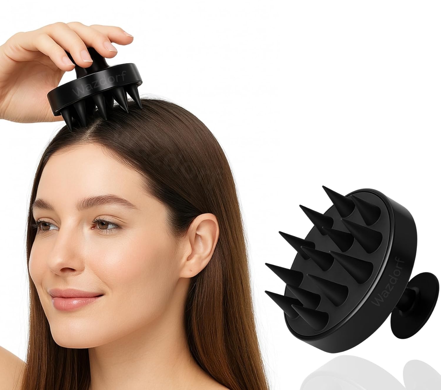 Round Scalp Massager & Shampoo Brush | Soft-Bristle, Oil-Control, Deep-Clean Anti-Dandruff Exfoliating | Relaxing Head Massage & Enhanced Hair Wash (Multicolor)