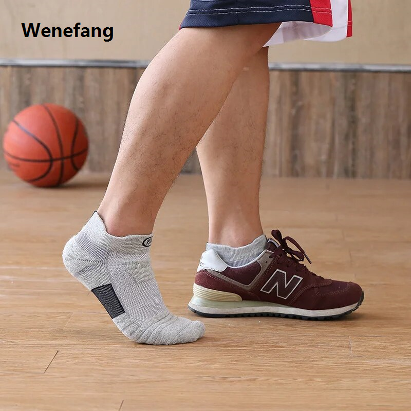 Wenefang Anti-slip Football Socks Men Women Cotton Sock Short Long Tube Soccer Basketball Sport Socks Breathable Deodorous Socks 38-43