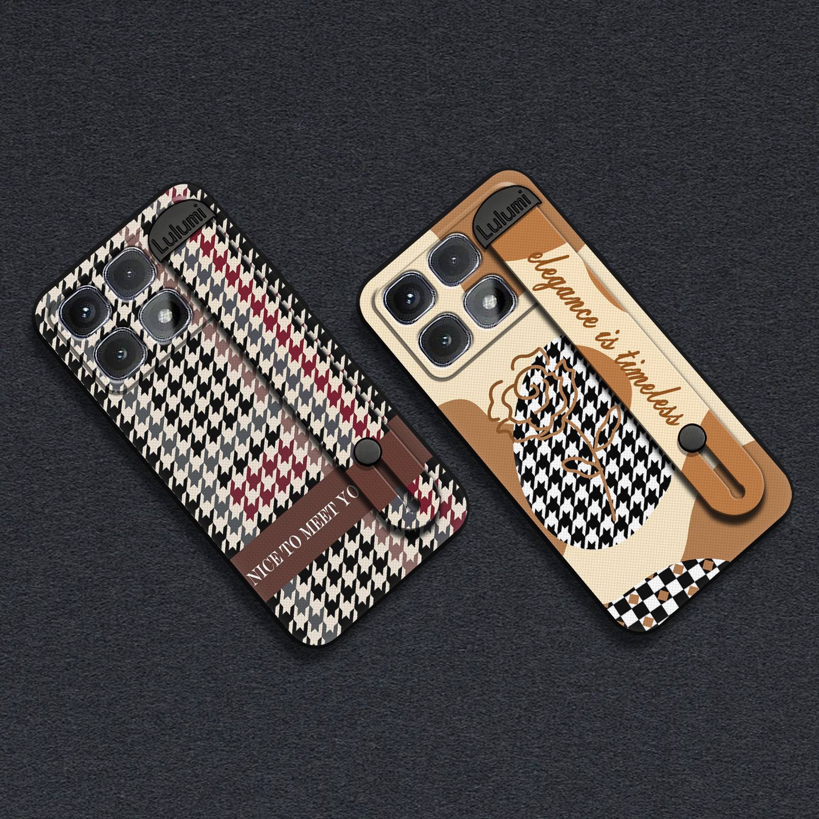 Durable Personality Phone Case For VIVO IQOO Z5 Fashion Design Shockproof Kickstand Wristband Simple Anti-dust Nature