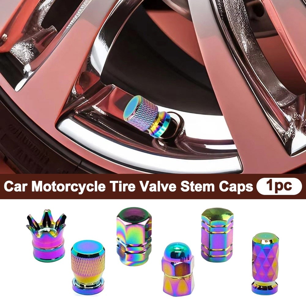 High Quality Aluminum Tire Valve Stem Caps Dustproof Durable Tires Stem Caps Multicolor Valve Stem Caps Tyre Accessories