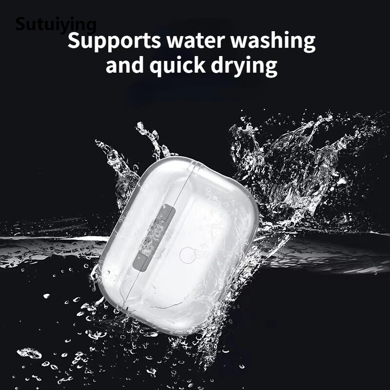 Sutuiying Transparent Earphone Funda Protective Case with Rope For Airpods Luxury Pro2 Clear Soft TPU Cover For Airpods Pro 2 Gen Earbuds