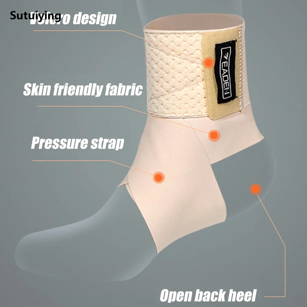 Sutuiying 1Pcs Ankle Support Wraps,Foot Brace for Sprained Ankle,Ankle Support Luxury Brace for Achilles Tendon,Ankle Stabilizer for Basketball