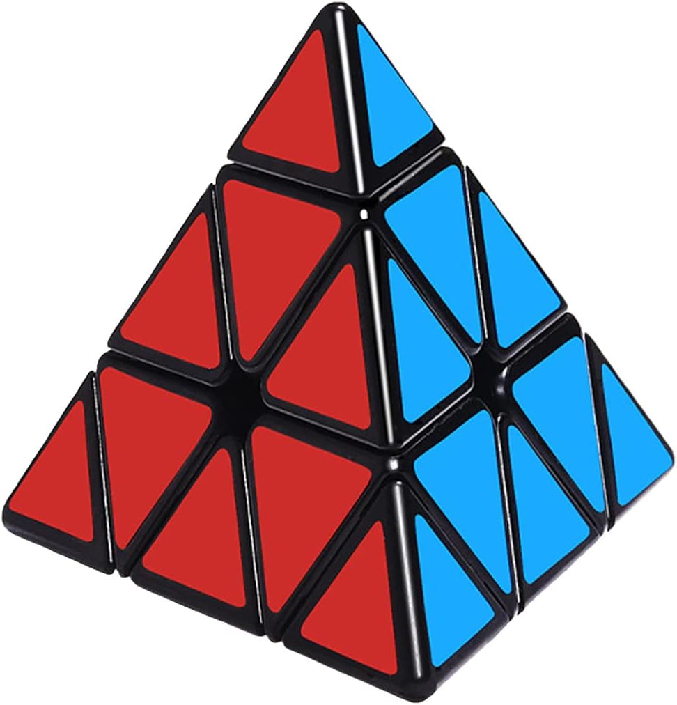 Pyraminx Speed Cube Triangle Magic Cube - Pyramid Puzzle Cube for Kids & Adults | Smooth Turning Brain Teaser Toy