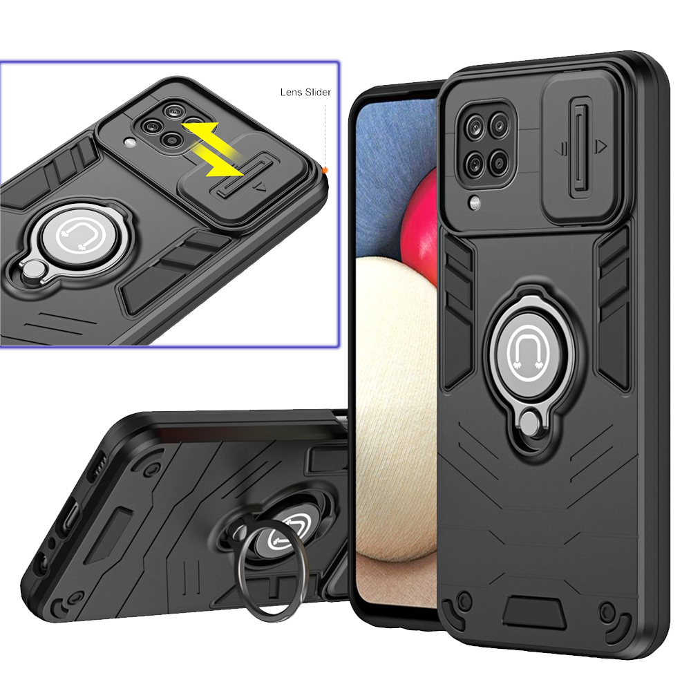 For Samsung S23 Ultra Defender Case | Rotating Ring Holder & Kickstand in-Built Phone Back Cover