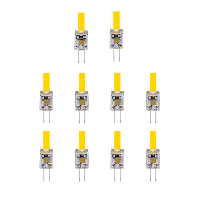 ARELENE 10PCS Mini G4 LED COB Lamp 3W Bulb Candle Lights Replace 30W 40W Halogen for Chandelier Spotlight, AC220V Cold White