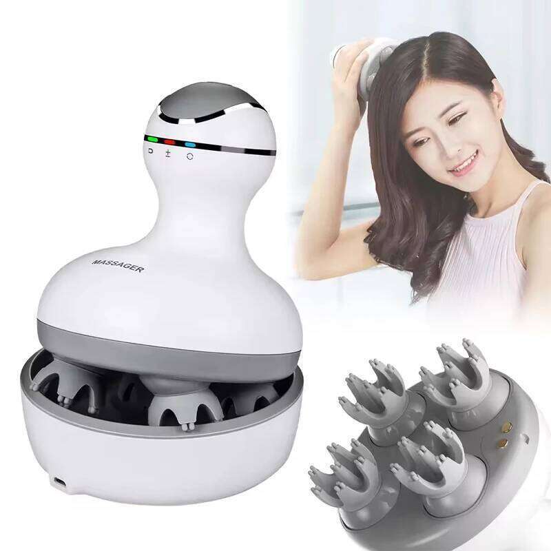 New Electric Cordless Scalp Handheld Portable Head Scratcher Massager for Hair Growth, Deep Clean and Stress Relax