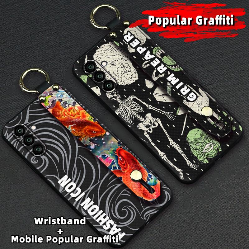 Glitter quicksand Phone Case For Samsung Galaxy M55 5G/SM-M556B Simplicity Anti-dust Dirt-resistant Kickstand Cartoon