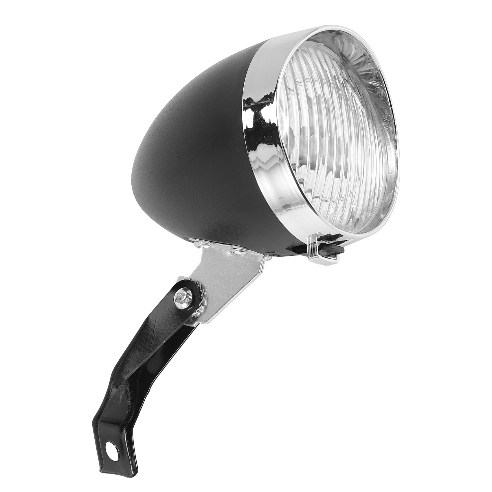 Retro Bicycle Bike Accessory Front Light Bracket Vintage 3LED Headlight (Black)