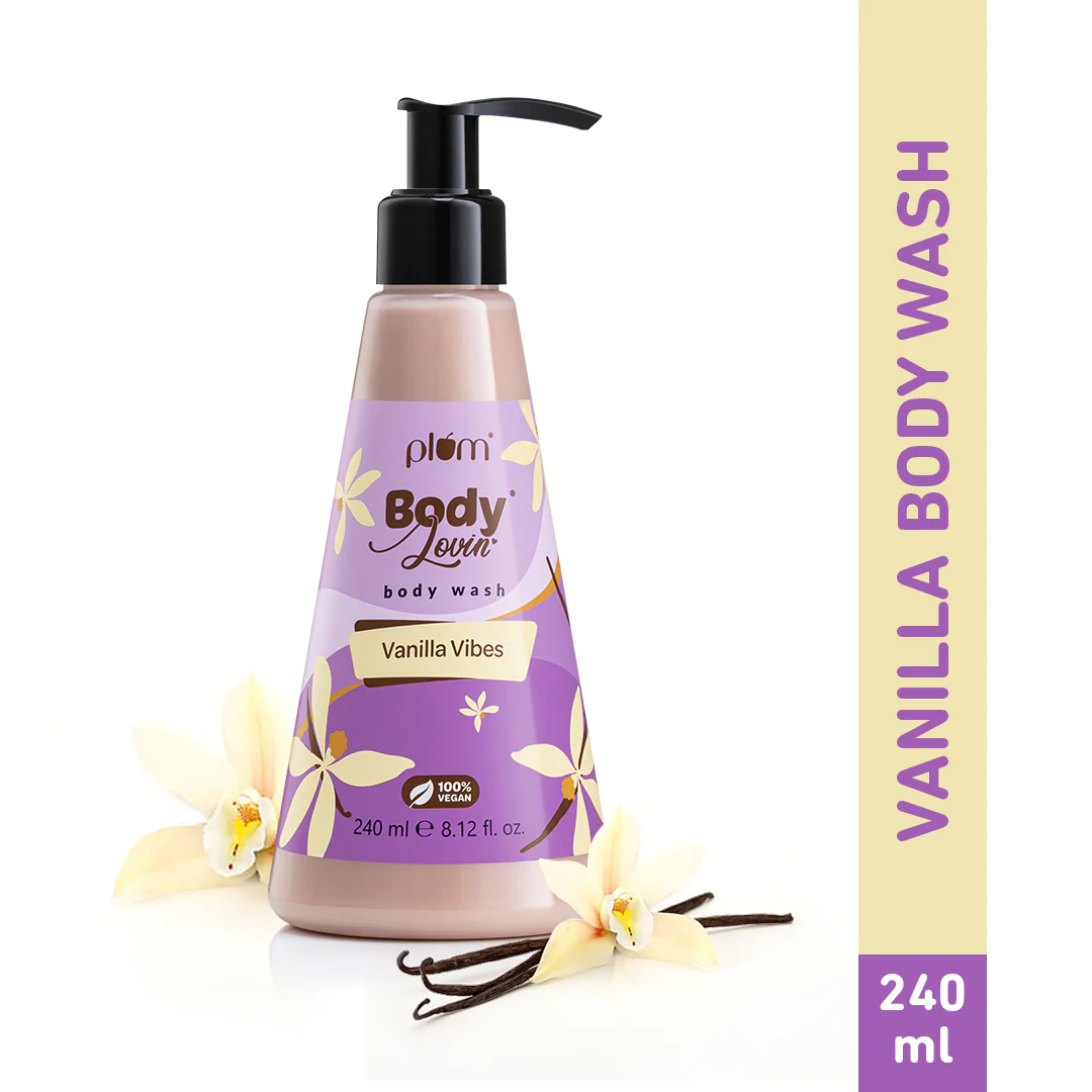 PLUM BODYLOVIN' VANILLA VIBES BODY WASH- 240ML