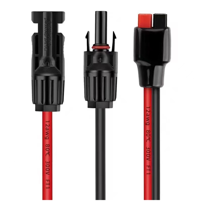 Solar Cable Solar to 12AWG Charge Extension Cable Solar Panel Connector to Connector for Solar Generator E