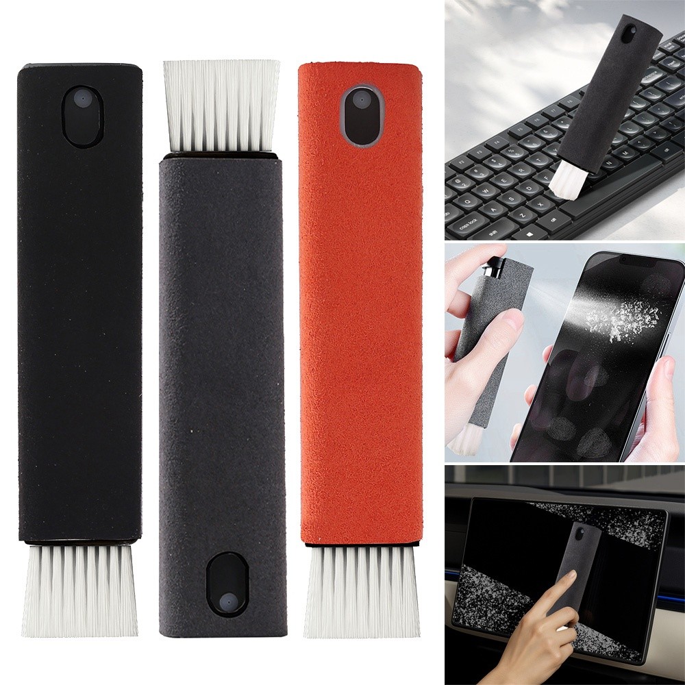 1pc New 2 In 1 Phone Screen Cleaner Spray Portable Tablet Mobile PC Screen Cleaner Microfiber Cloth Set Cleaning Artifact