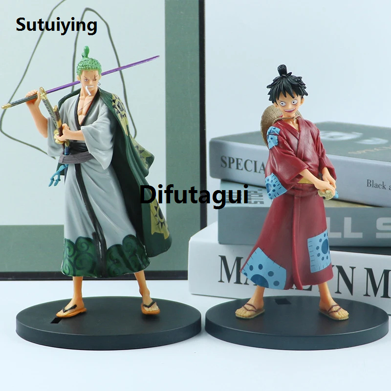 Difutagui 18cm One Piece Anime Figure Pirate Warriors Monkey D Luffy Roronoa 【2025 Bargain price Version】 Zoro Sanji Usopp Action Figures Collectible Model Toys