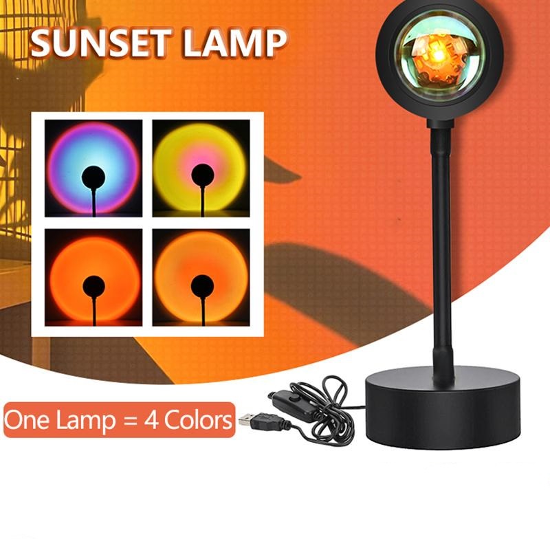 Sunset Light Rainbow Floor Lamp with Stand and USB Charging Wall Decoration Light Control For Photography and Videography