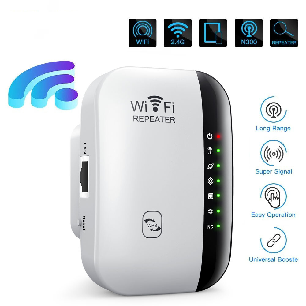 Wireless WiFi Repeater 300Mbps Wireless Router | Plug & Play WiFi Repeater | Upto 300Mbps Transmission