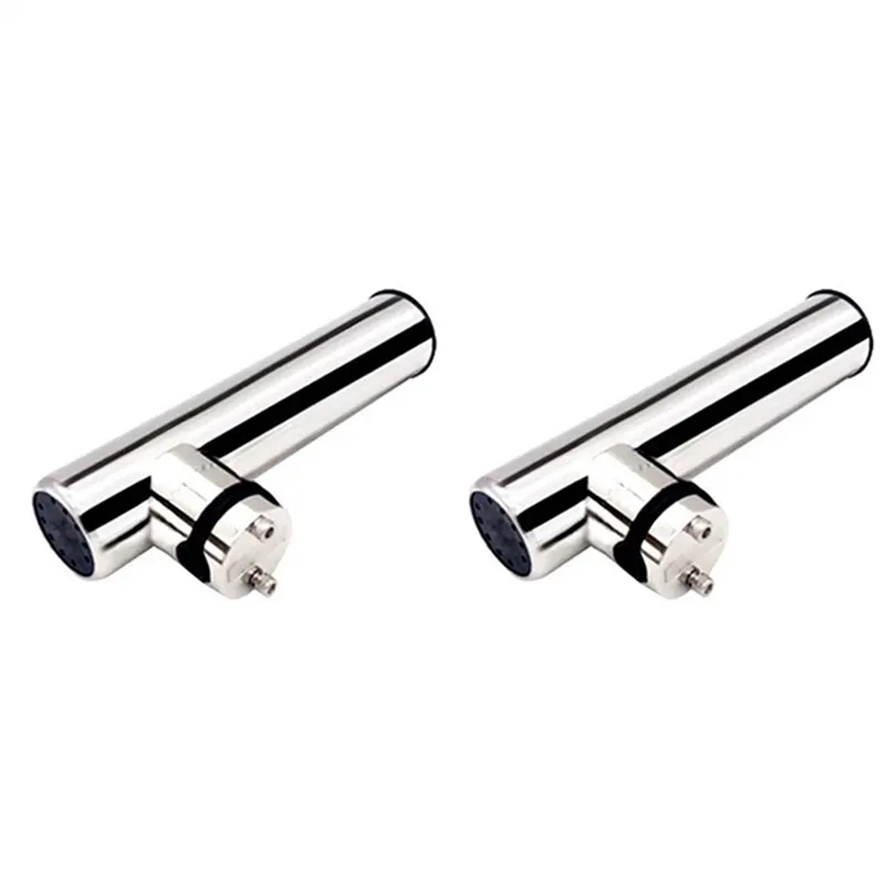 2 Pack boAt Fishing Rod Holder Brackets Silver Rod Holder For Rails 18-26MM Sail boAt Parts