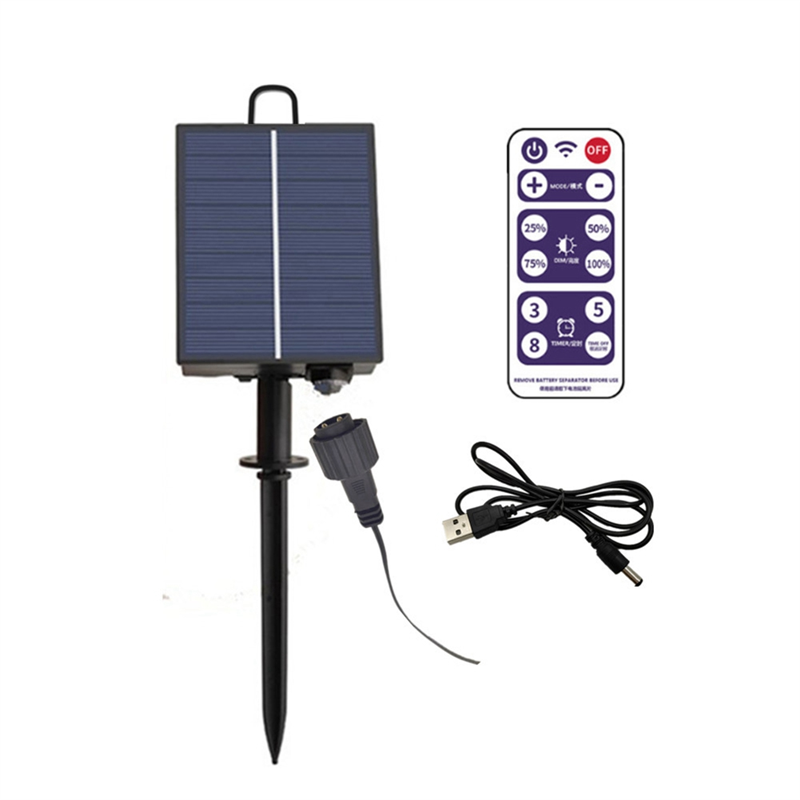 1200mAh Solar Panel Control Box Kits Lithium Battery Panel for 3.7V 24V LED String Strip Lamp DC Charging Easy to Use