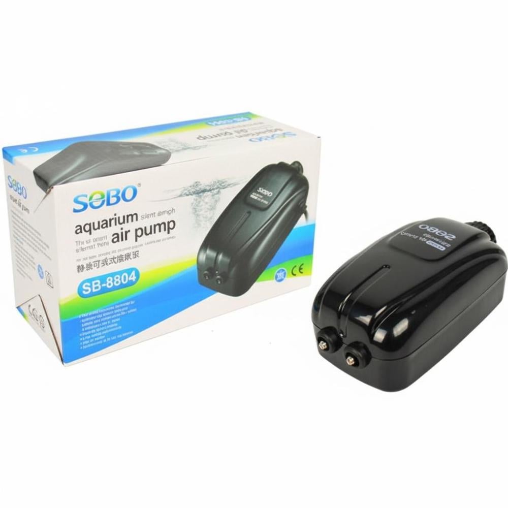 SOBO SB-8804 Aquarium Air Pump | Dual Outlet Silent Oxygen Aerator for Fish Tank by Juwel Aquarium