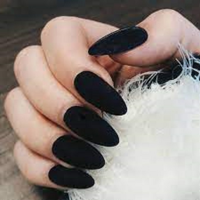 24 Pieces Almond Shape Fake Nails - Reusable Almond Artificial Nail For Party Wear