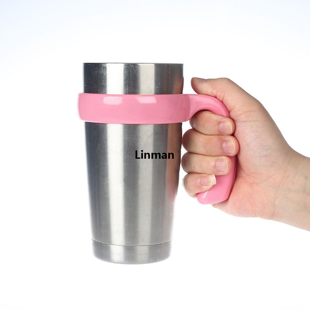 Linman 1Pcs New Mug Base Tumbler Cup Handle 6 Color Drinkware Water Bottle HoldNew er Portable Bottle Accessory Cup Drink Rack For Yetti Rambller 20oz/30Oz