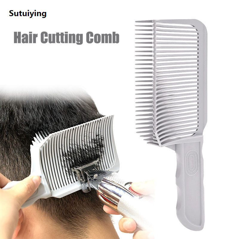 Sutuiying 1PC Fading Comb Professional Barber Clipper Blending Flat 2025 New Top Hair Cutting Comb For Men Heat Resistant Fade Brush