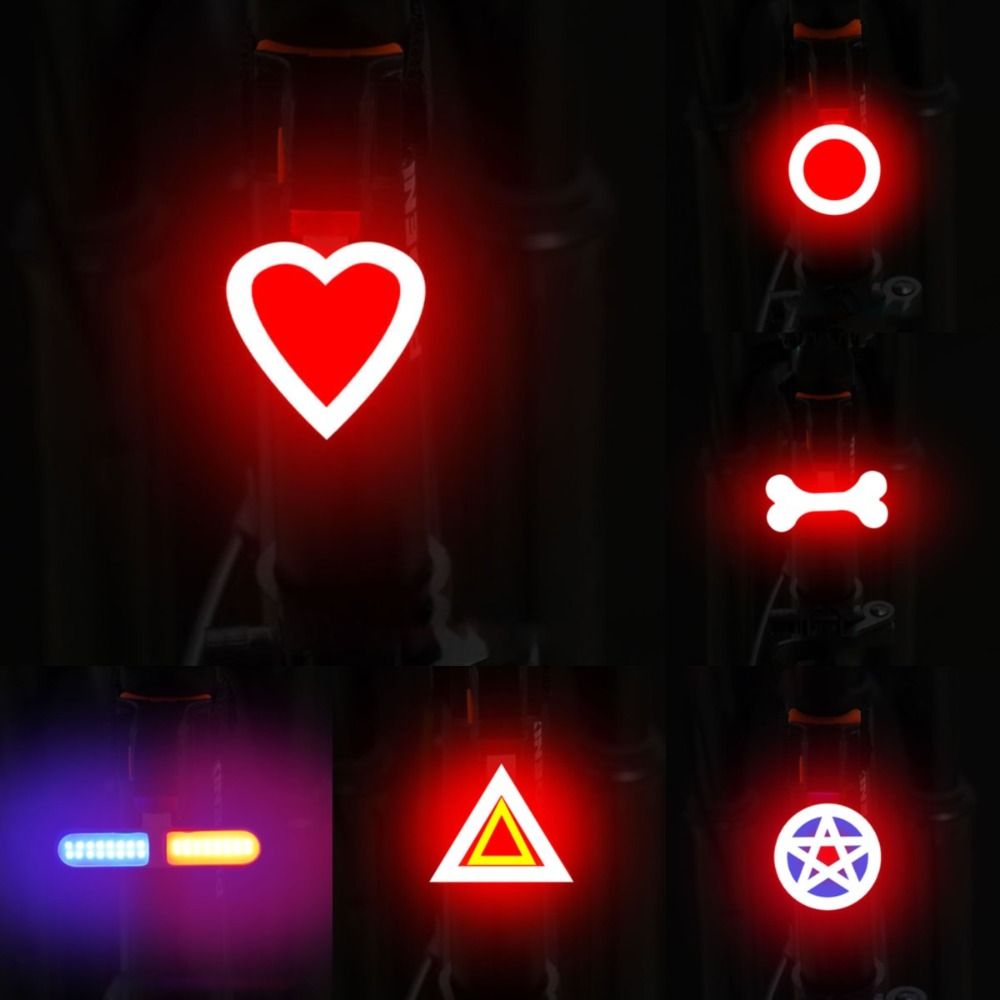 Creative Outdoor Night Cycling Taillight Highlight Mountain Tail Lamp USB Charging Led Warning Bike Lights
