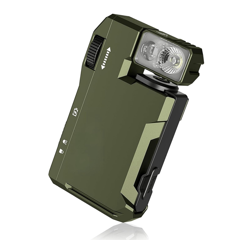 FORIDE G5 Rechargeable EDC Flashlight, 400 Lumens, Magnetic Mini Pocket-Sized Led Light with 180° Rotation RGB Dual Light