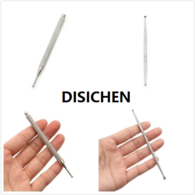 DISICHEN 1PCS Ear Massage Pen 11cm/13cm Stainless Steel Brass Copper Ear Massage Acupuncture Probe Acupoint Detecting Pen Probe Stick 2025 New