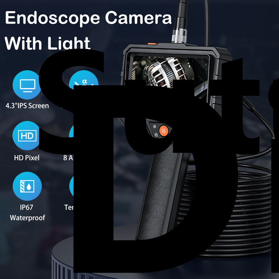 Difutagui High Quality Sutuiying 1080P360° Steering Industrial Endoscopic Camera 8mm 5 |IPS Screen Fashion Single And Dual Lens To Inspect Automotive Engines, Pipes