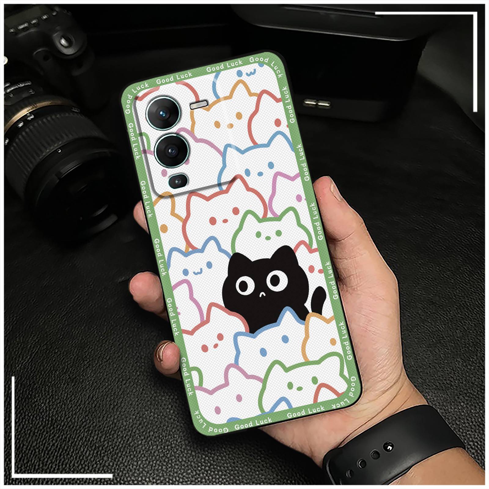 Durable Silicone Phone Case For TCL T-Mobile Revvl 5G Shockproof Anti-dust protective Graffiti cartoon Waterproof ring