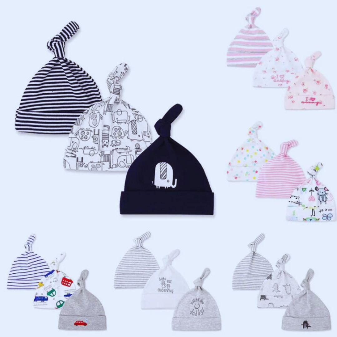 Baby Hat Cap Cartoon Printed Baby Girl Boy Beanies Bonnet Autumn Winter Hat Baby Accessories Newborn Props