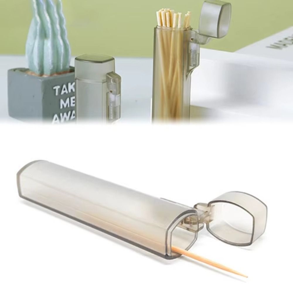 Creative Mini Toothpick Box Transparent Classification Storage Box Cotton Swab Container Household Travel