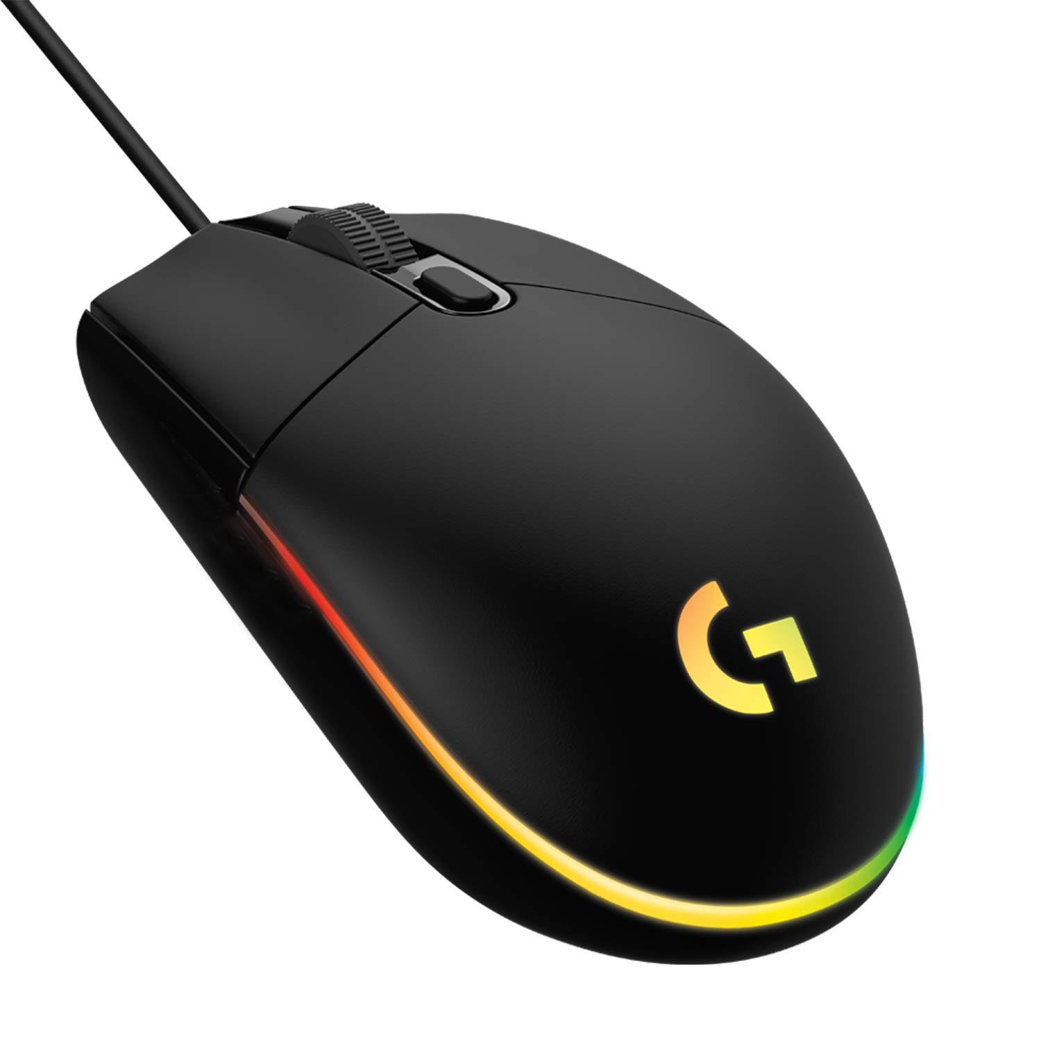 G101 Wired Gaming Mouse, 8,000 DPI, Rainbow Optical