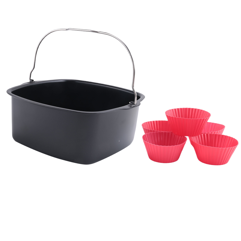 (GGBR) Air Fryer Non-Stick Baking Pan for Airfryer,Power Airfryer,Silicone Oven Mitts Air Fryer Accessories