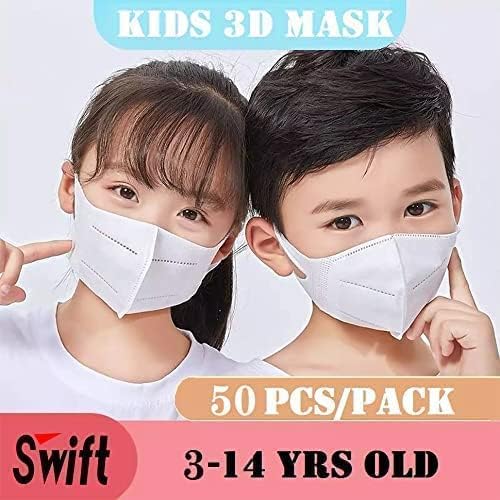 Pain Free Best Korean 3D Hygienic Disposable Mask For 3-10 Years Kids (1 Box = 50 Pieces)