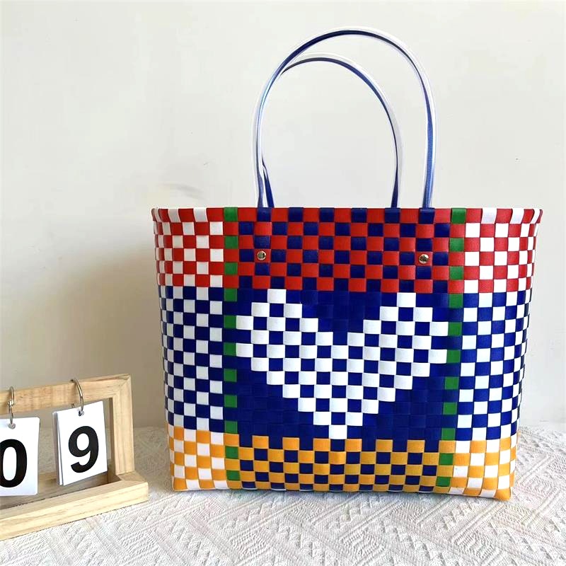 New Sam's Same Large Capacity Tote Bag Vegetable Basket Handheld Niche Style Heart Style Handwoven Bag