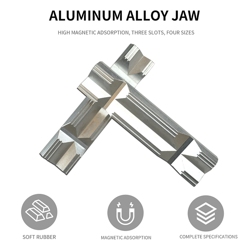1 Pair V-clip CNC Milling Steel Vise Hard Jaw Fixture V-Type Jaw Aluminum Alloy 4 Inch 5 Inch 6 Inch 8 Inch V-clip Tool CF8