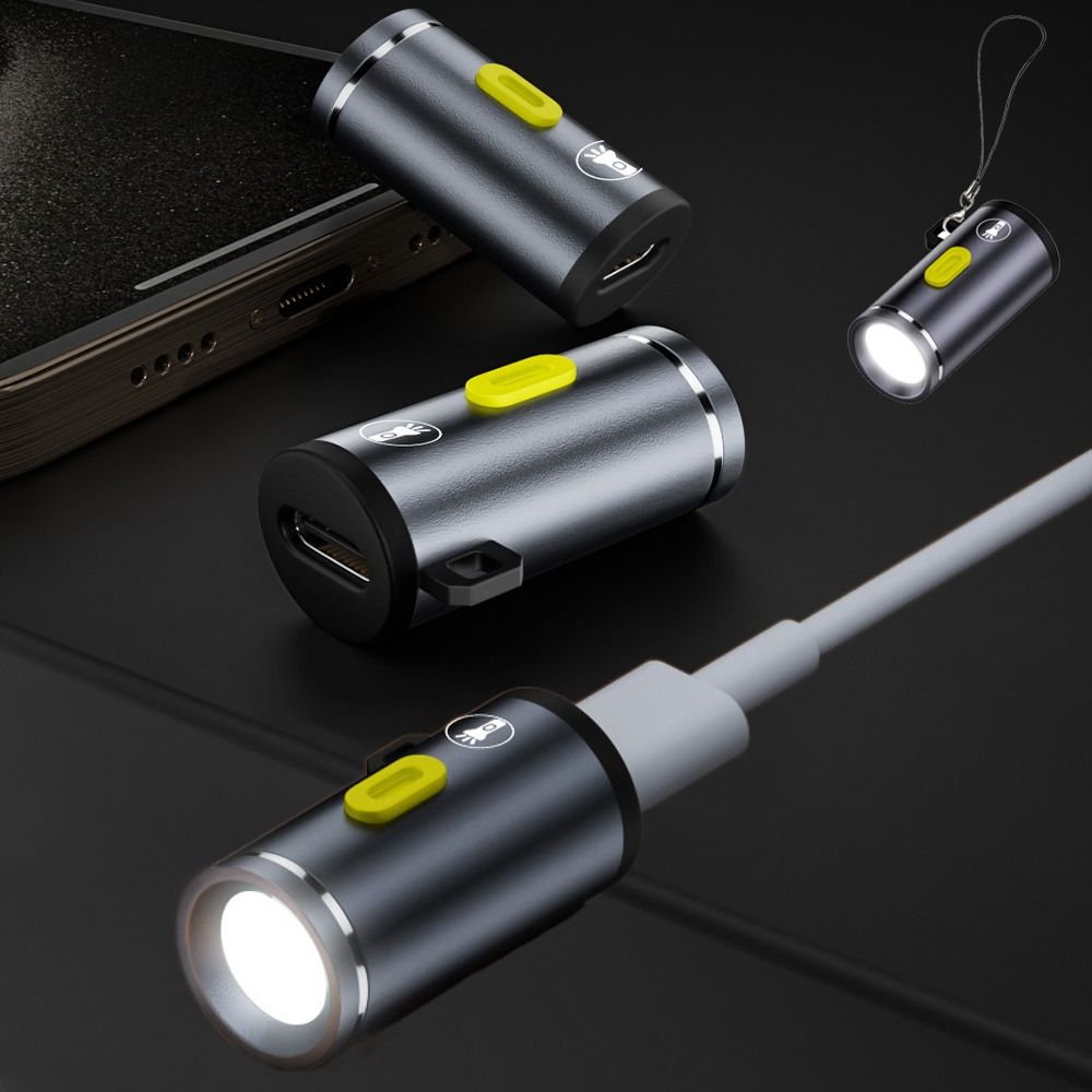 NEW Type-C Mini Flashlight 230 High Lumens Portable Keychain Flashlight Camping Cycling Emergency Lamp Outdoor Lighting