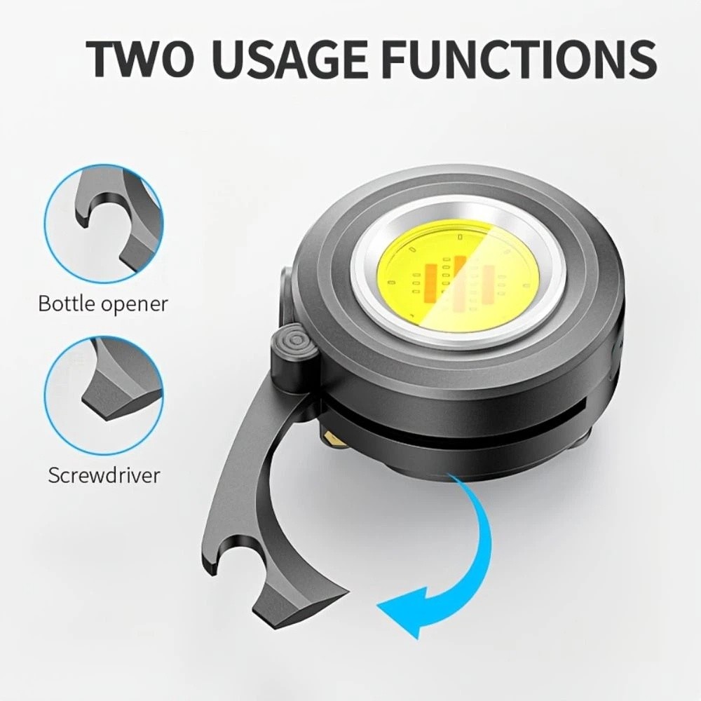 Portable Ultra-Bright Headlamp 180° Adjustable Angle Ultra-Light Work Light Strong Magnet Type-C Charging COB Light Emergency Use